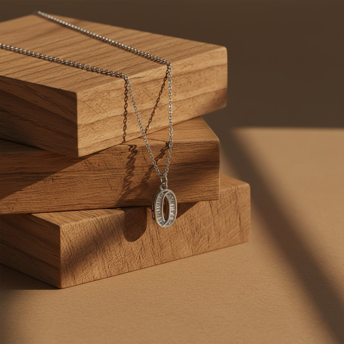 Silver Alphabet Letter Necklace GWN -45