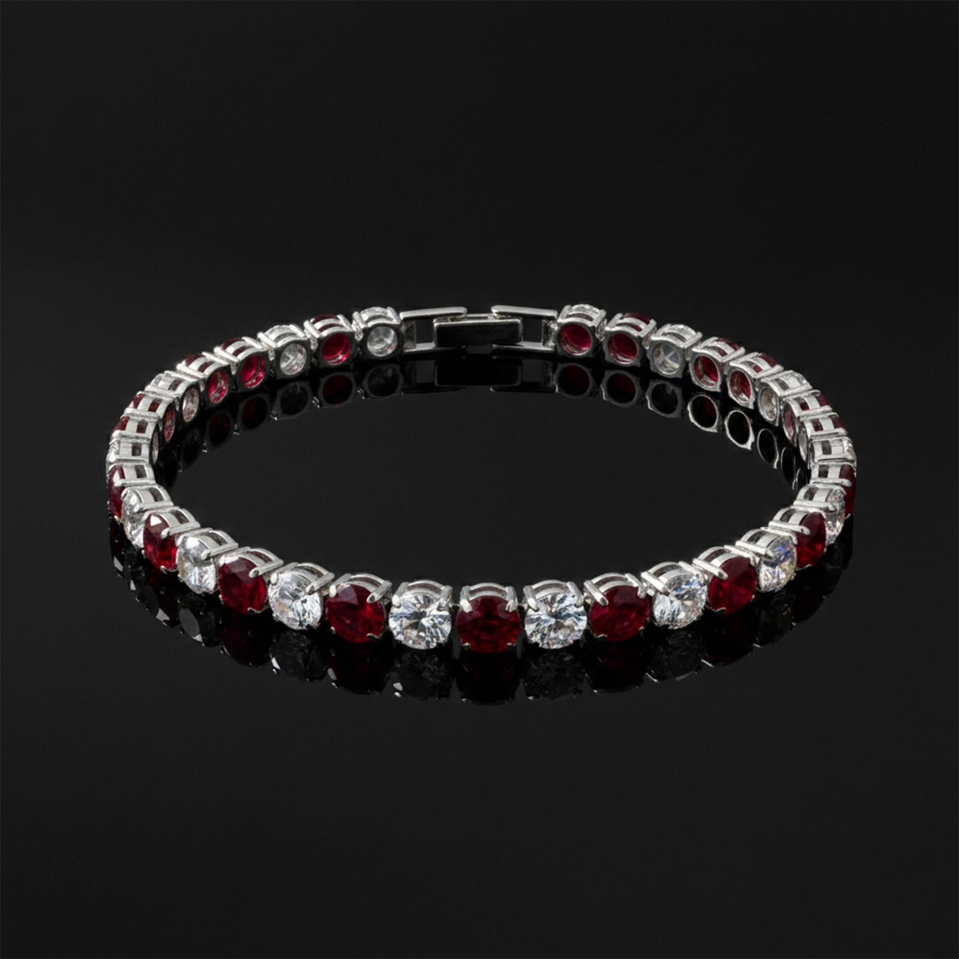 Ruby Radiance Crystal Tennis Bracelet GWB -67