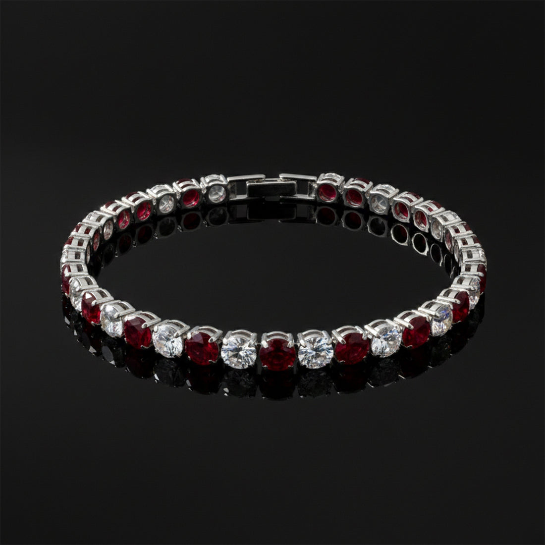 Ruby Radiance Crystal Tennis Bracelet GWB -67