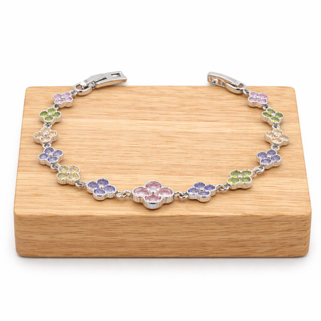 Pastel Bloom Charm Bracelet GWB -131