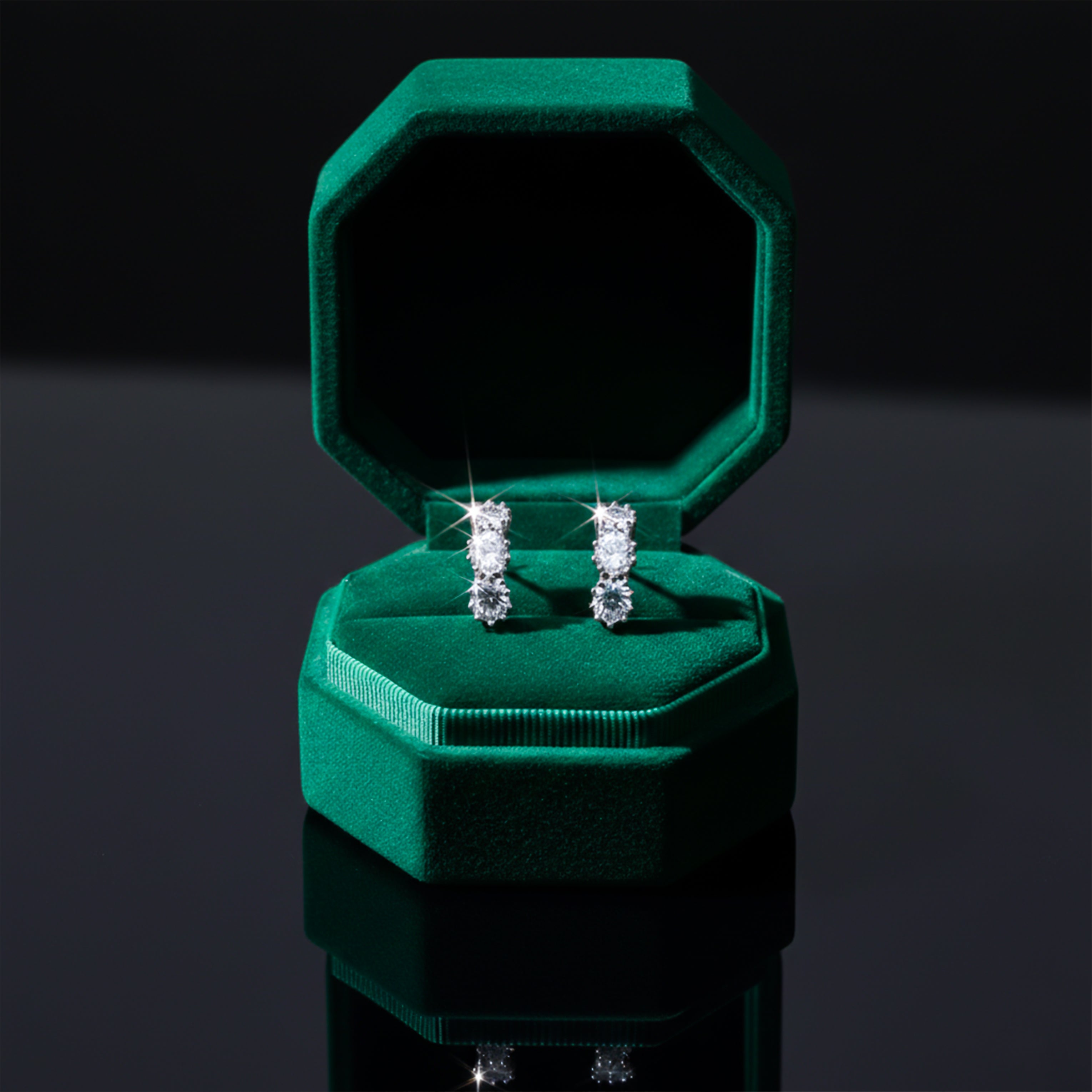 Celeste Trio Crystal Stud Earrings GWE -88