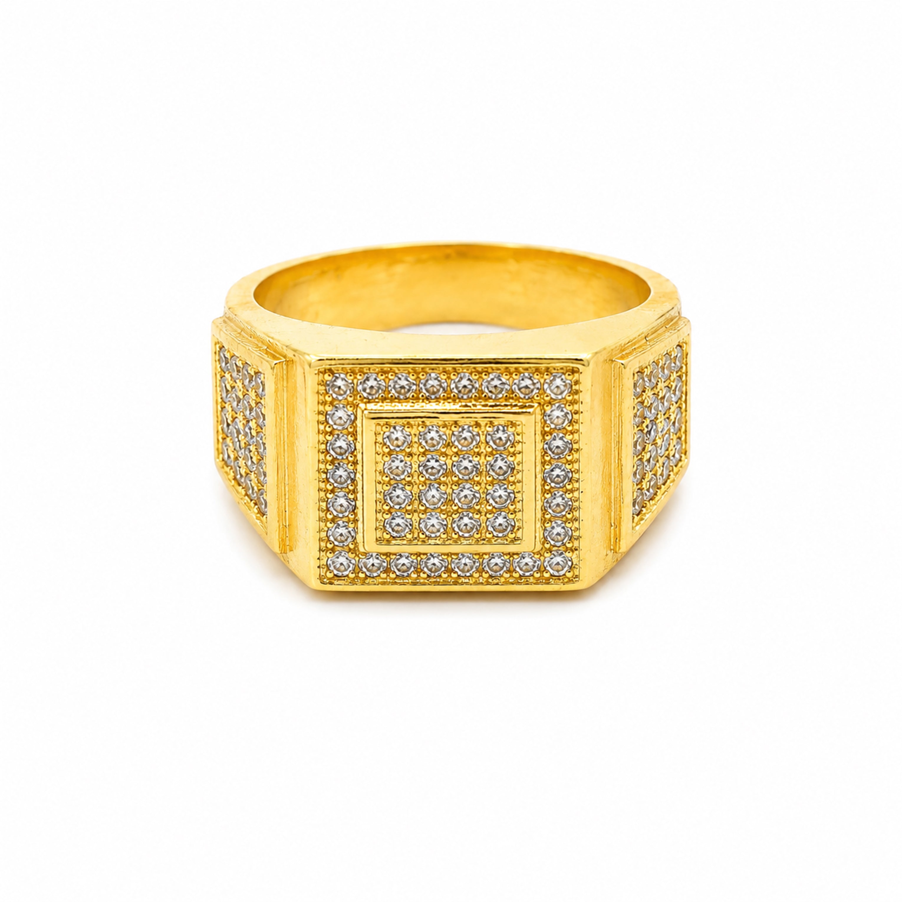 Square Crystal Pavé Statement Ring GMR -42