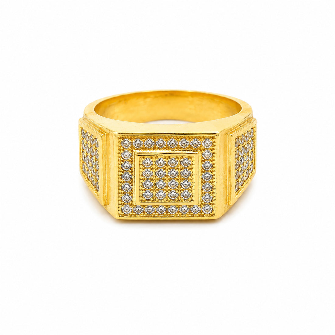 Square Crystal Pavé Statement Ring GMR -42