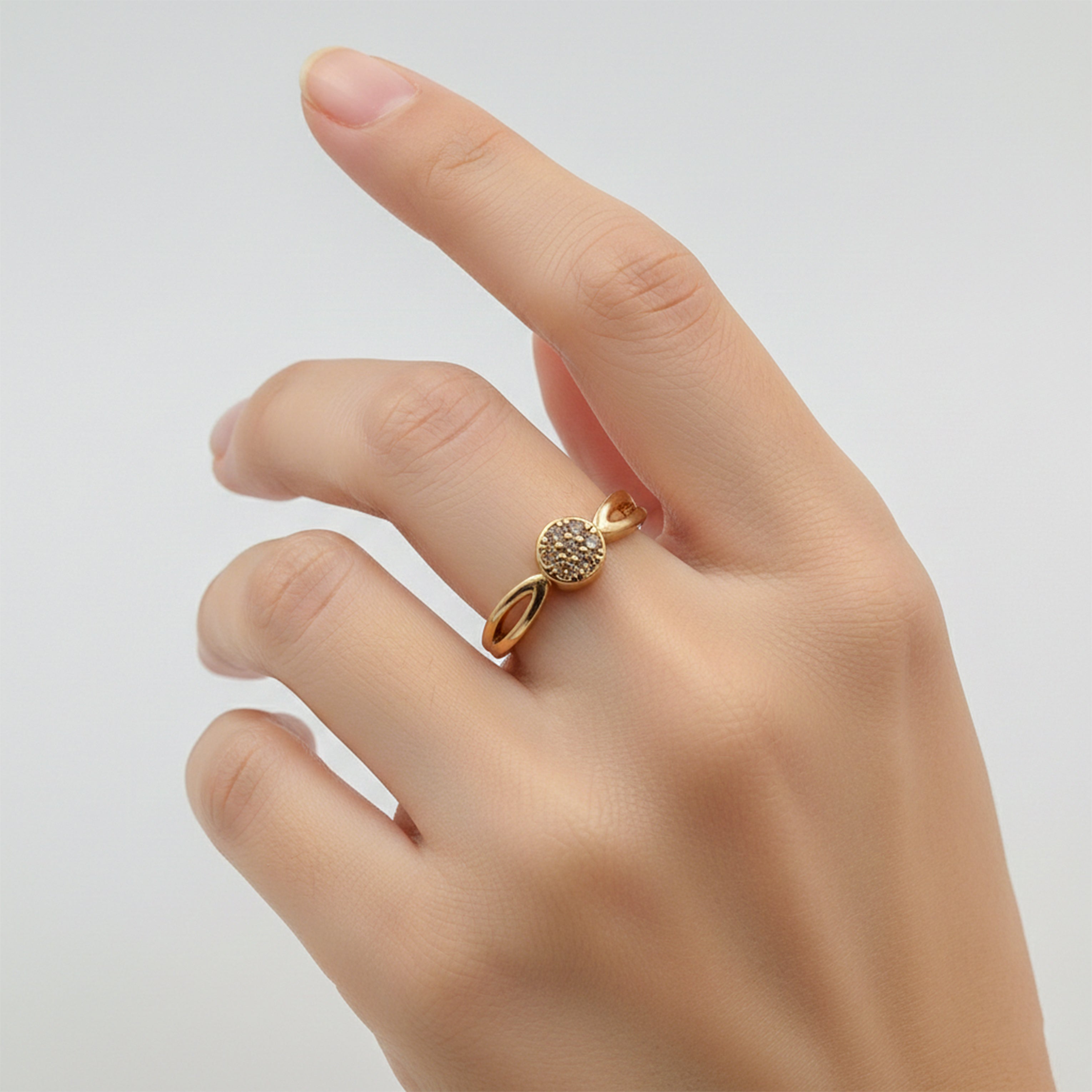 Aurora Floral Diamond Gold Ring GWR -13