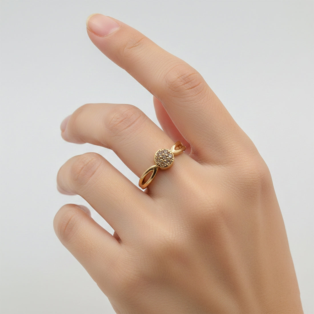 Aurora Floral Diamond Gold Ring GWR -13
