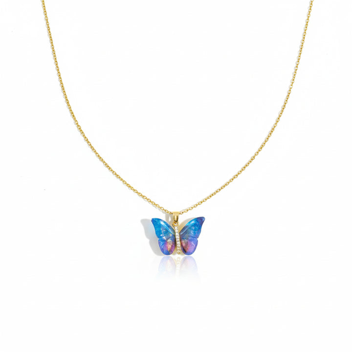 Aurora Butterfly Pendant Necklace GWN -155