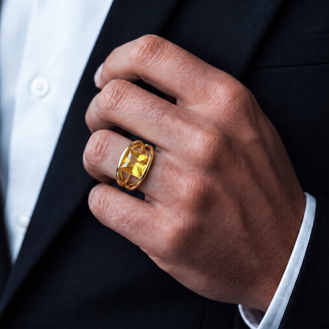 Aureon Geometric Luxe Ring GMR -46