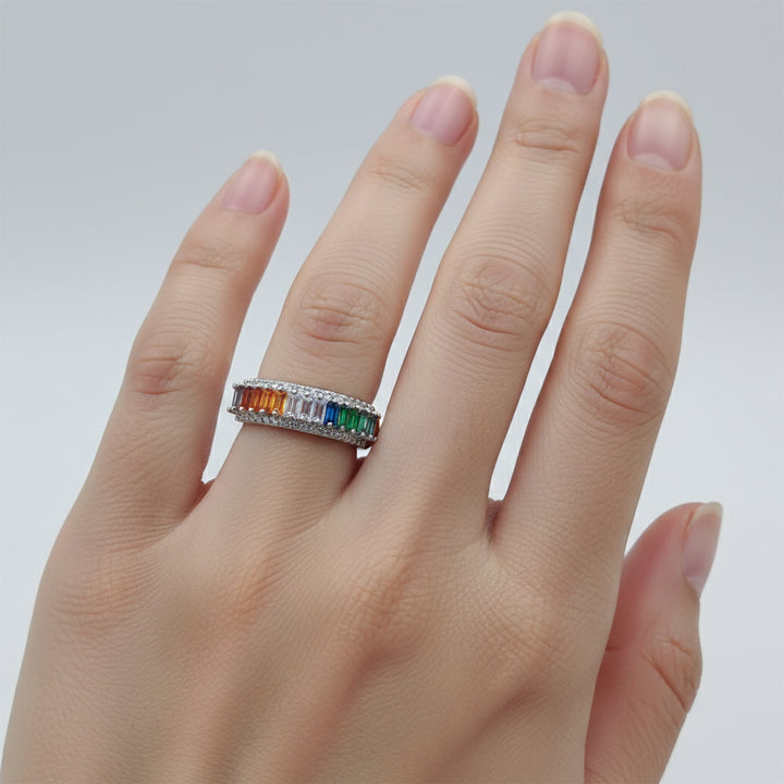 Prism Radiance Rainbow Band Ring GWR -62