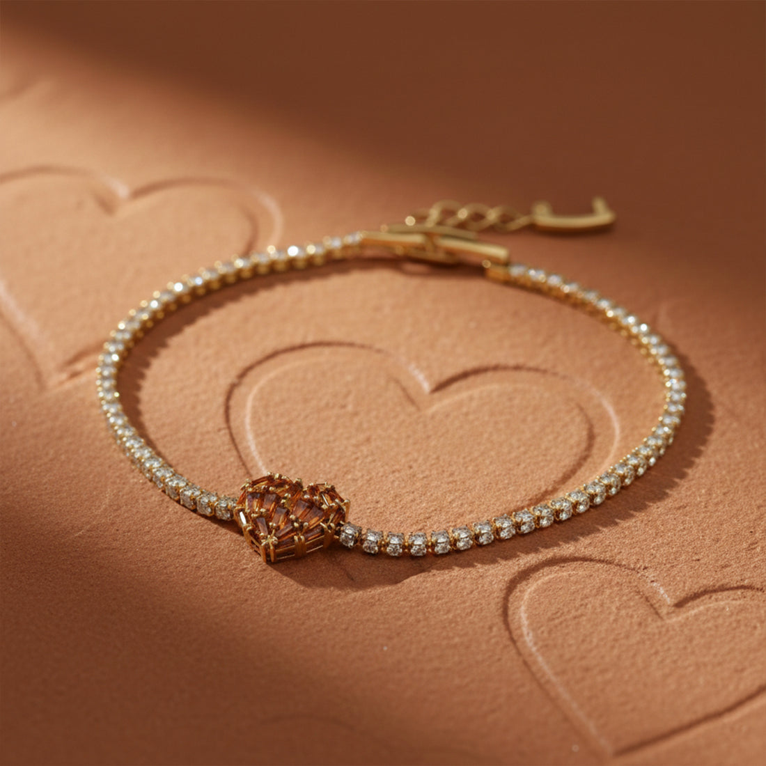 Radiance Heart Crystal Tennis Bracelet GWB -99