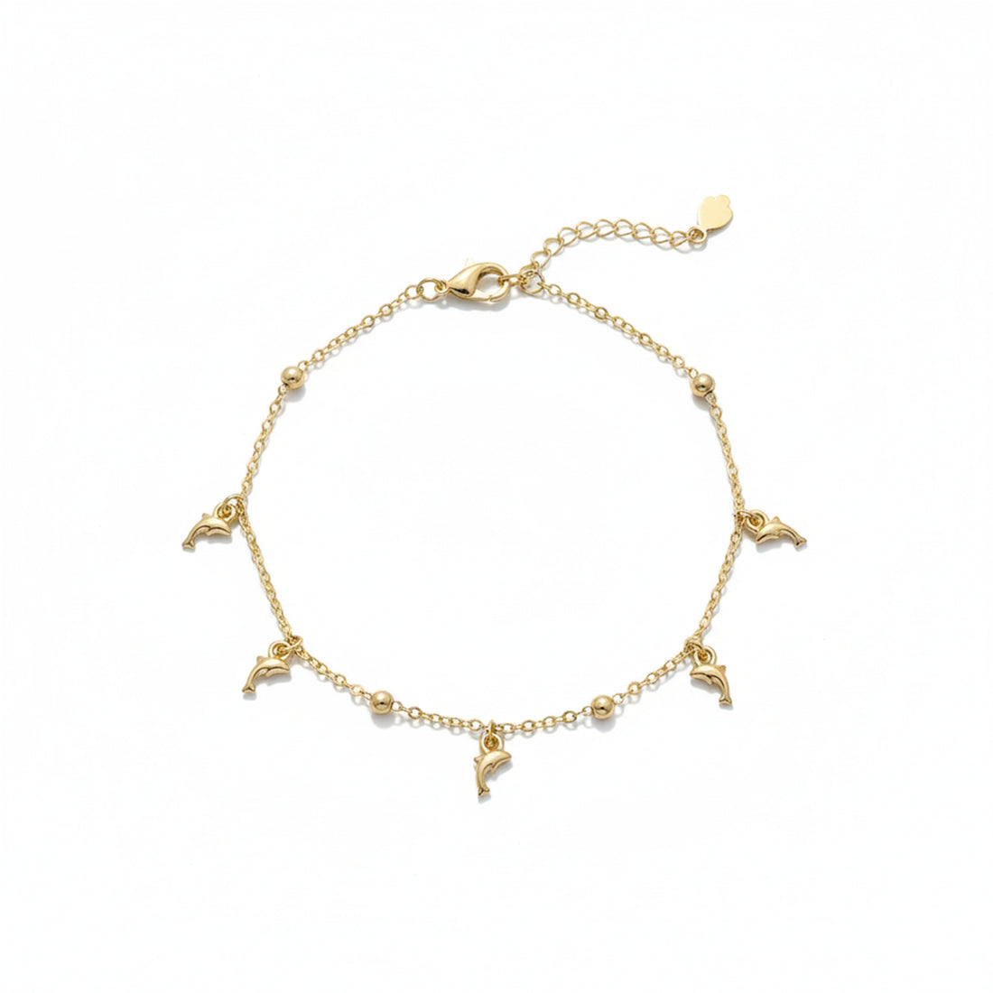Golden Dolphin Charm Anklet GWA -54