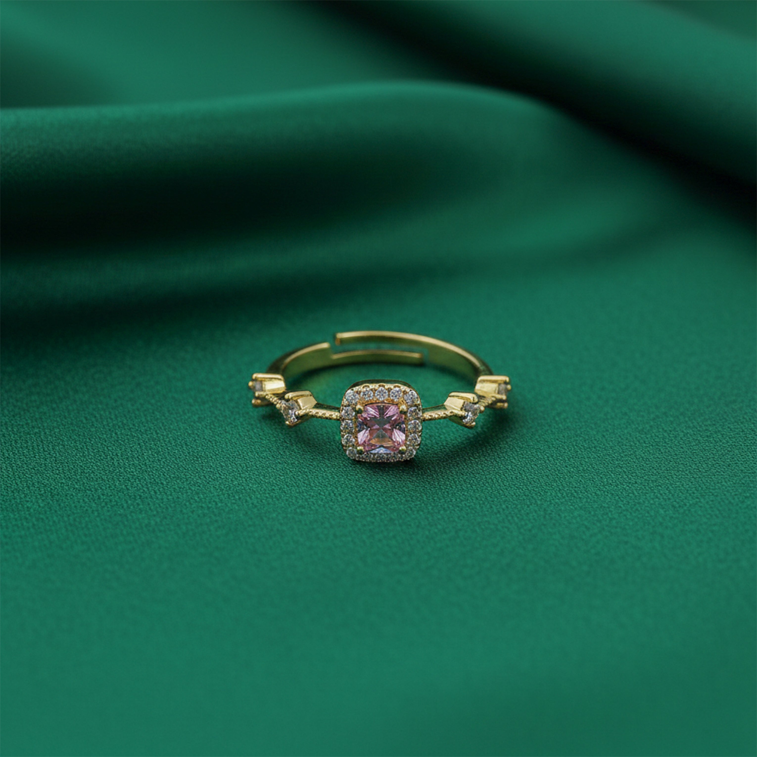 Blush Halo Charm Ring GWR -71