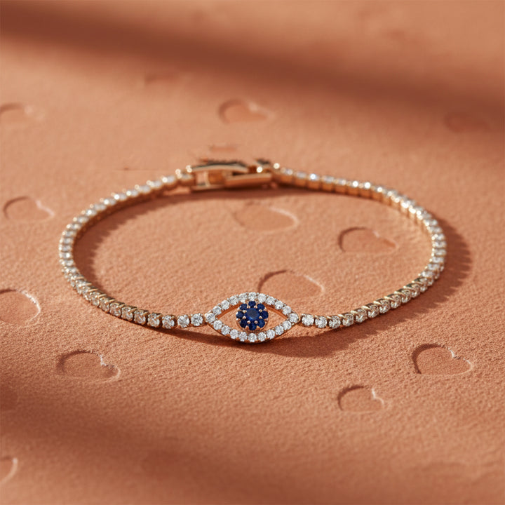 Celestial Evil Eye Crystal Tennis Bracelet GWB -103