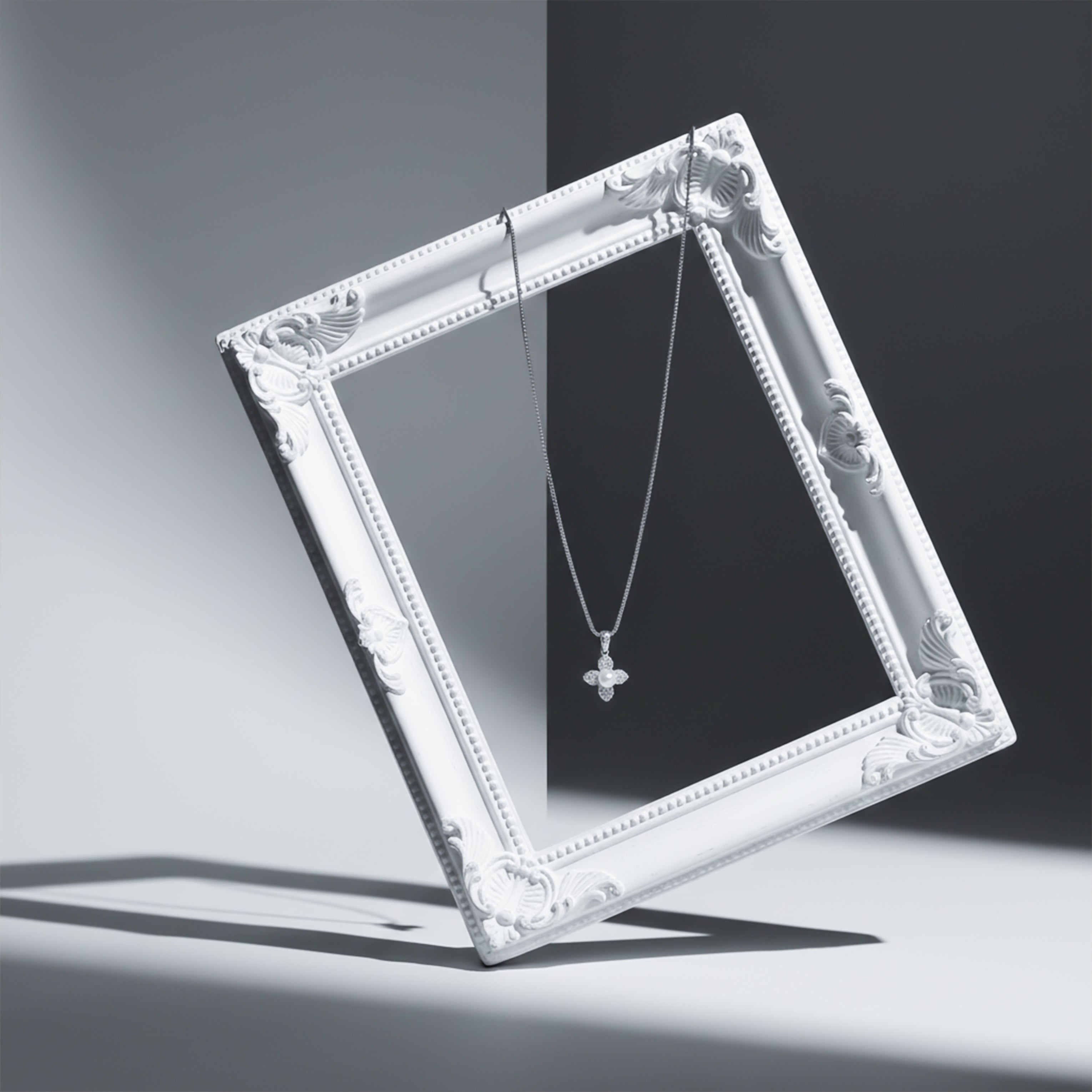 Crystal Flower Pearl Pendant GWN -54
