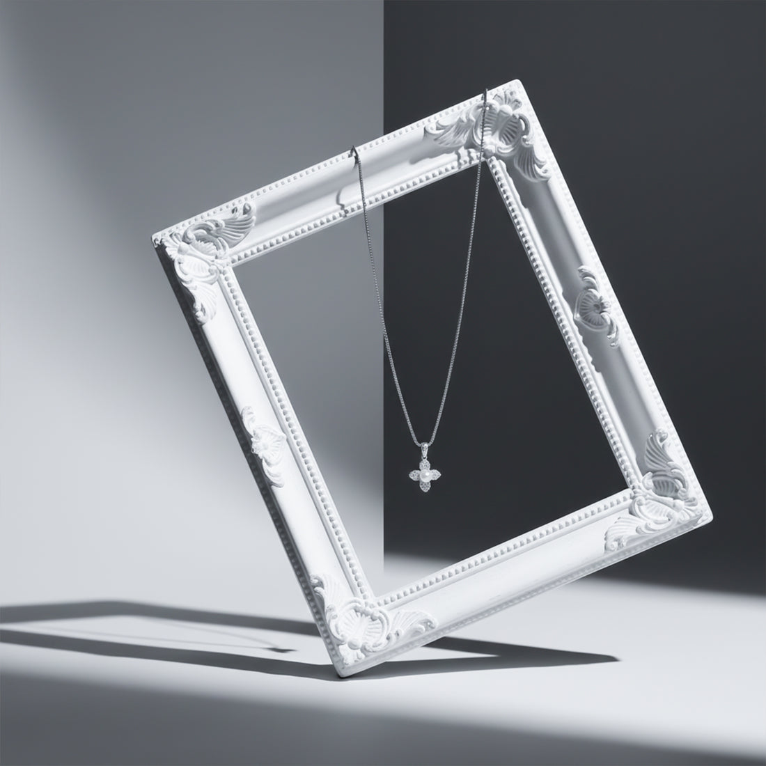 Crystal Flower Pearl Pendant GWN -54
