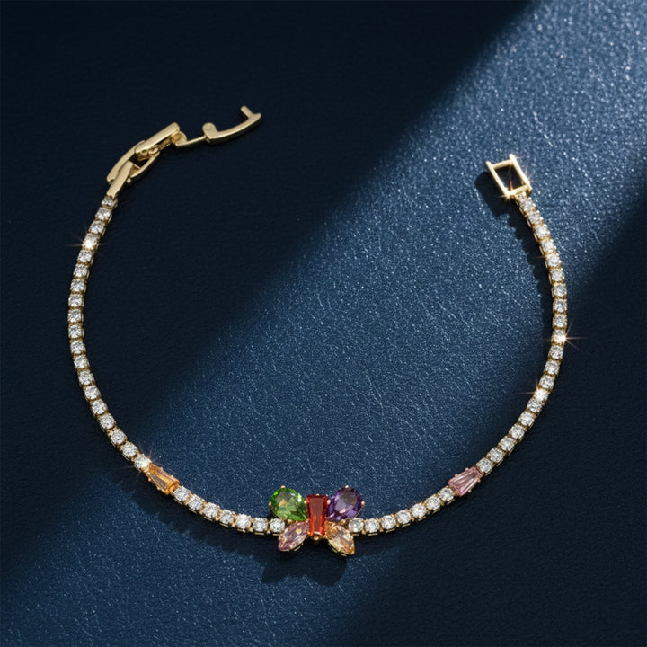 Aurora Butterfly Crystal Tennis Bracelet GWB -102