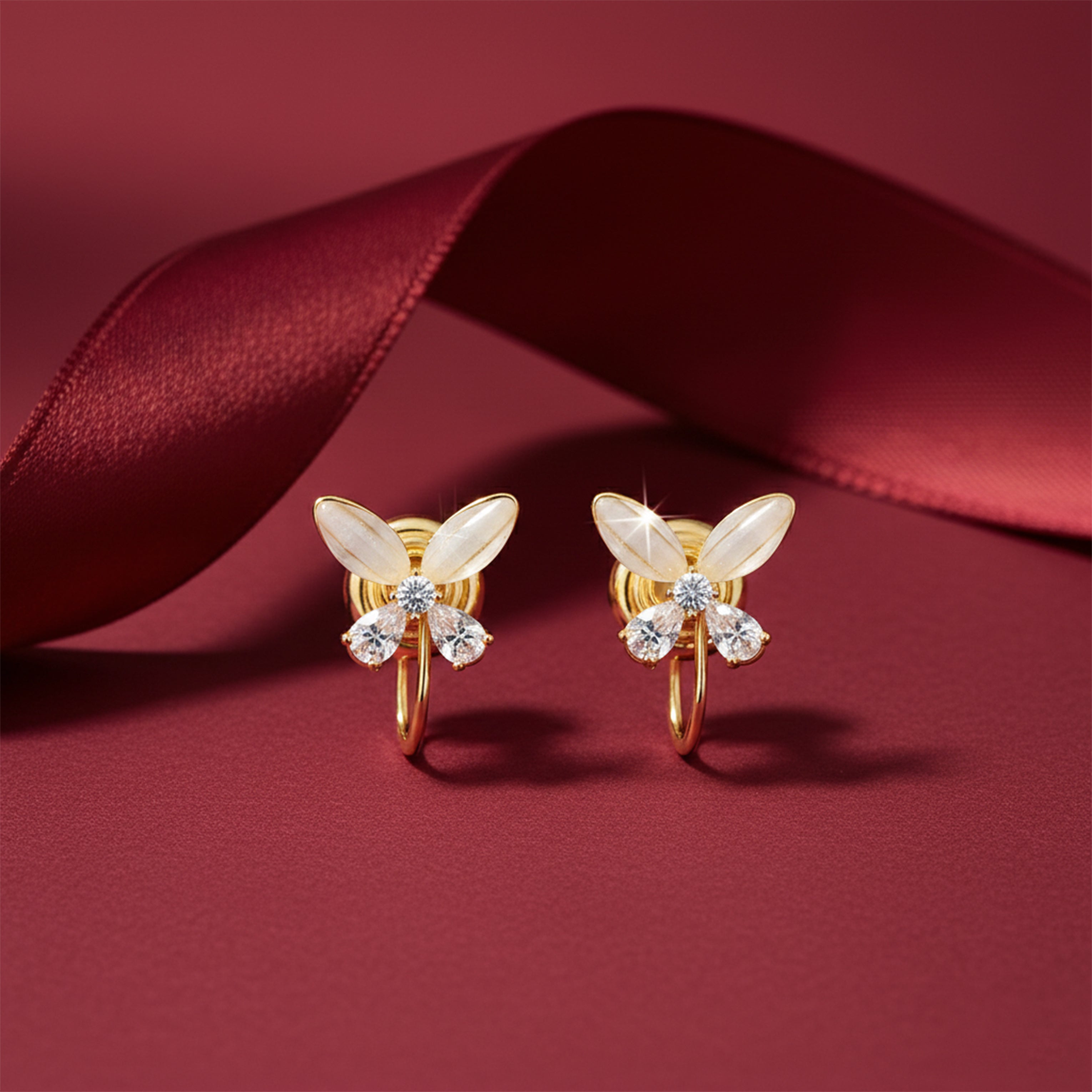 Bloom Hoop Stud Earrings GWE -101