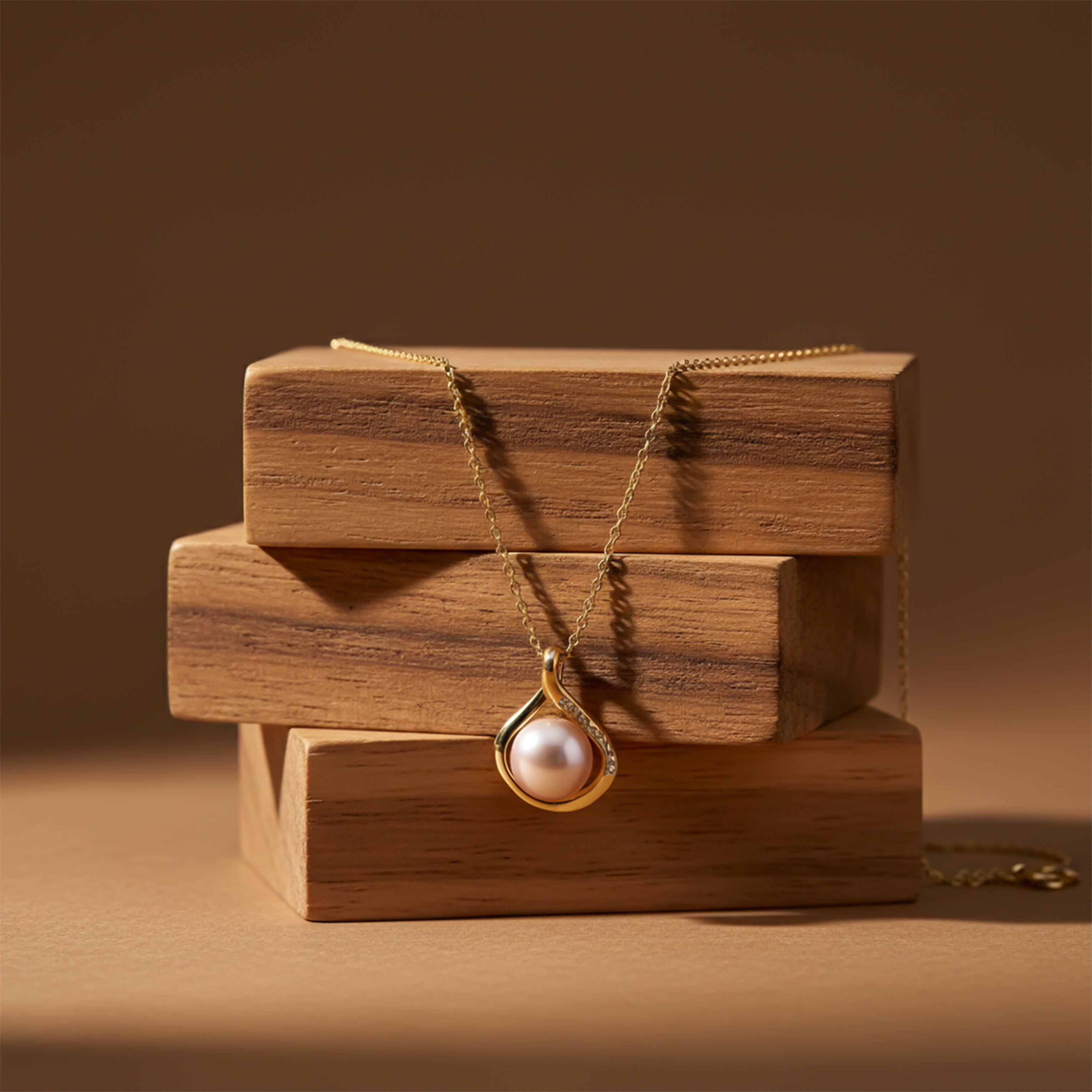 Elegant Gold Pearl Necklace GWN -34