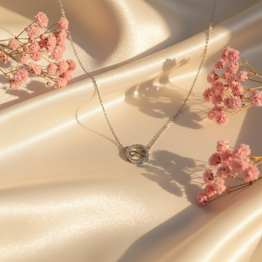 Elegant Silver Infinity Pendant GWN -49