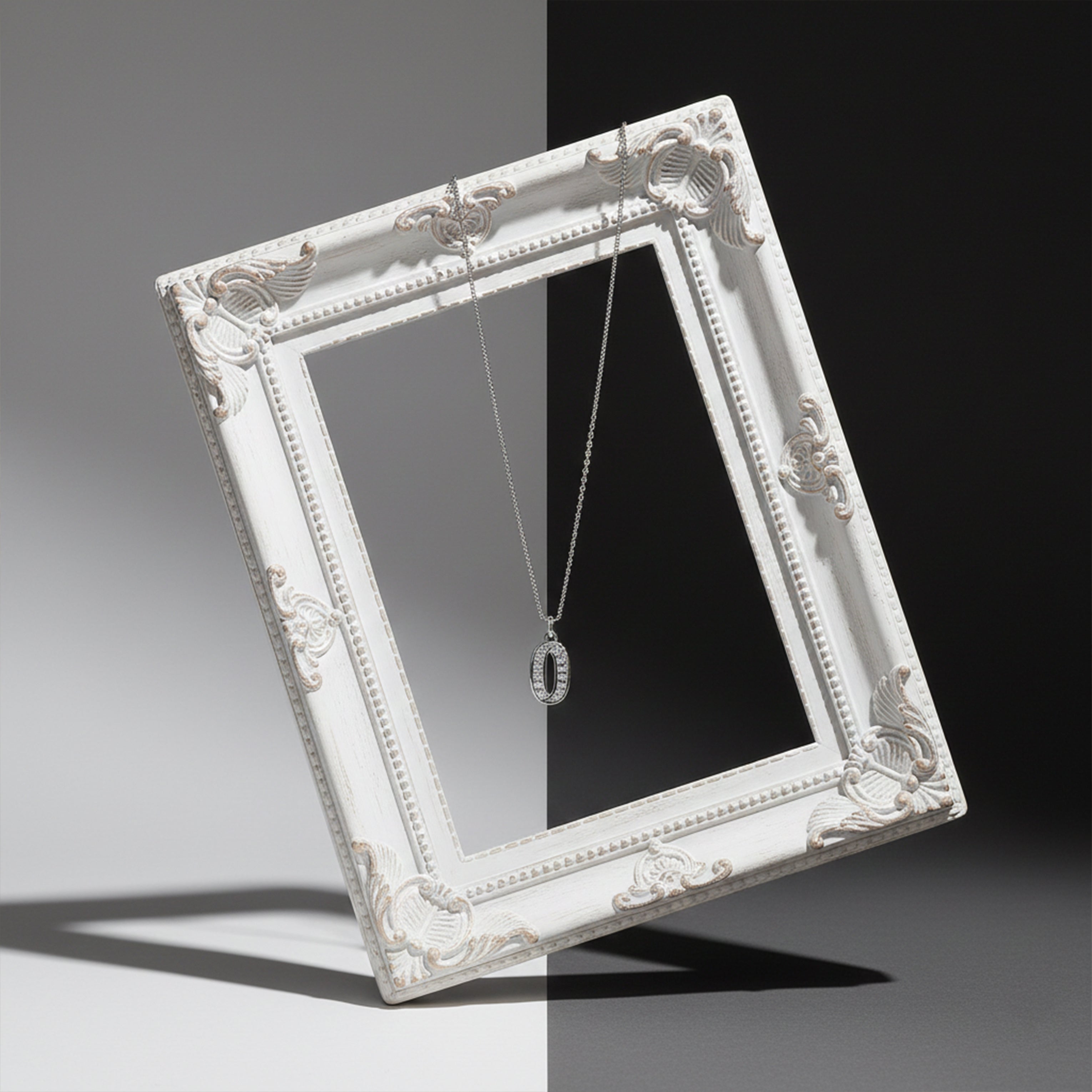 Silver Alphabet Letter Necklace GWN -45