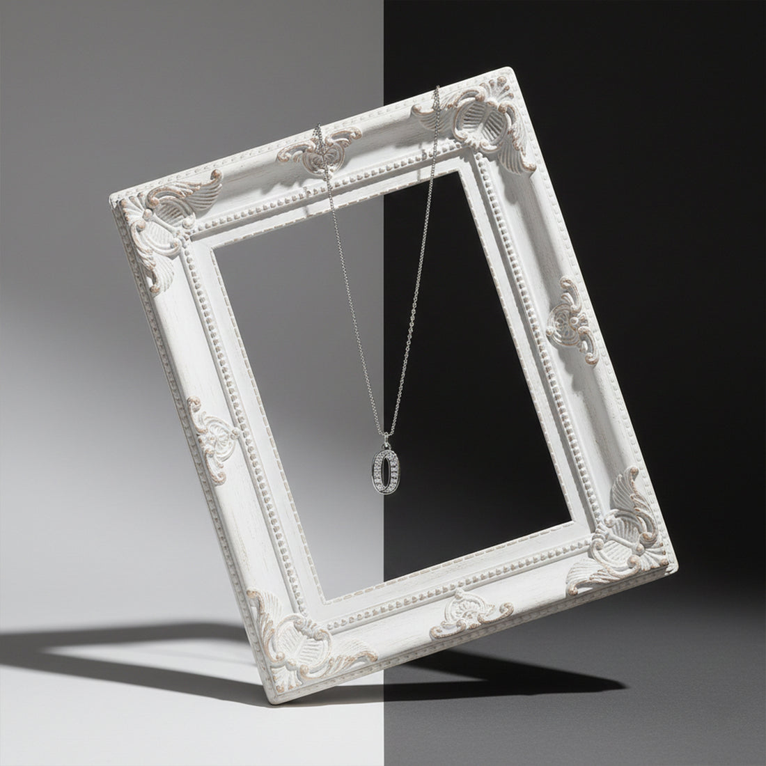 Silver Alphabet Letter Necklace GWN -45
