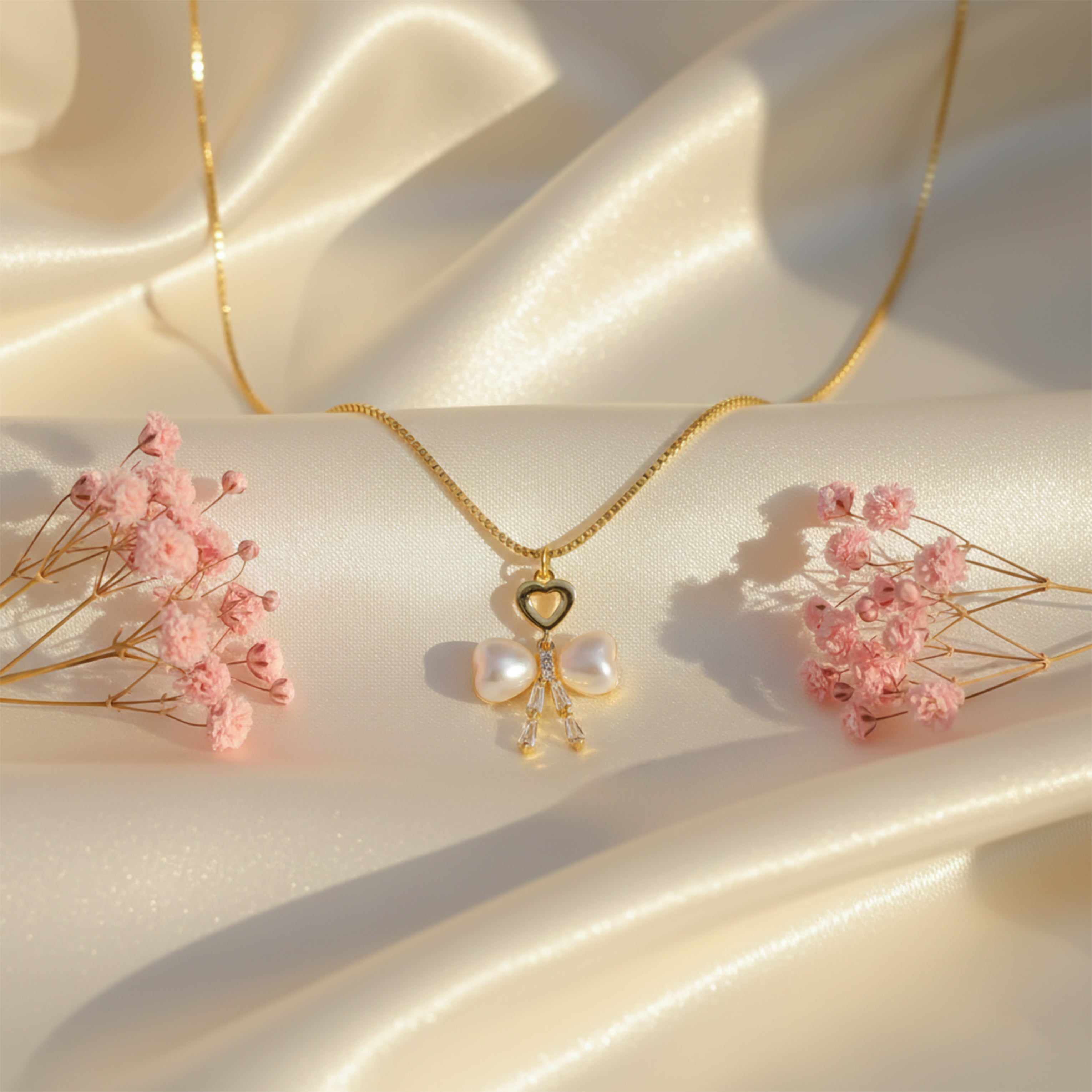 Elegant Bow Tie Pearl Pendant GWN -51