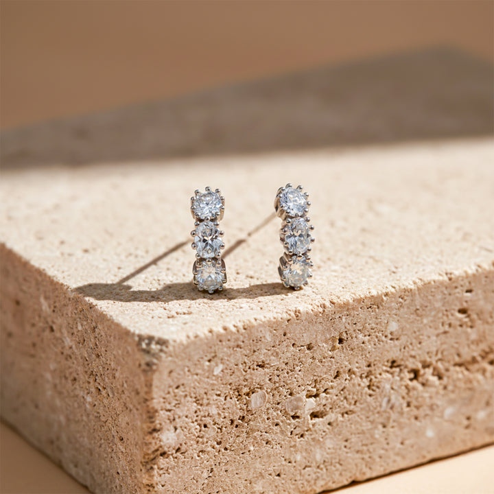 Celeste Trio Crystal Stud Earrings GWE -88