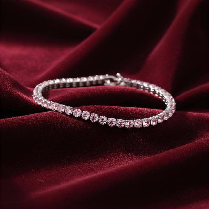 Pink Elegance Tennis Bracelet GWB -63
