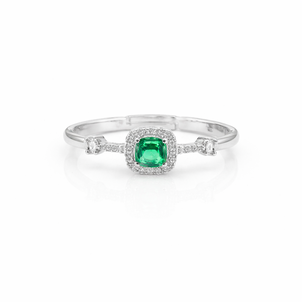 Emerald Halo Elegance Ring GWR -74