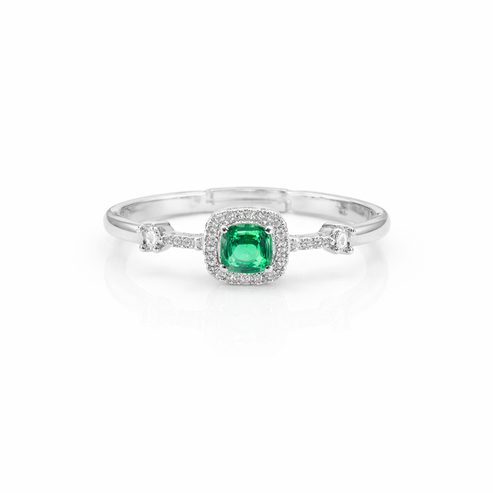 Emerald Halo Elegance Ring GWR -74
