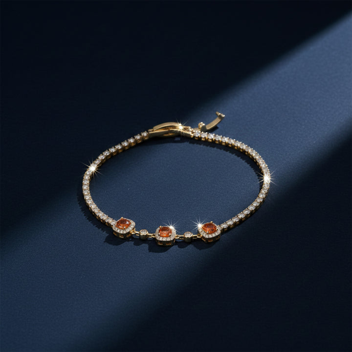 Golden Sunset Gem Tennis Bracelet GWB -94