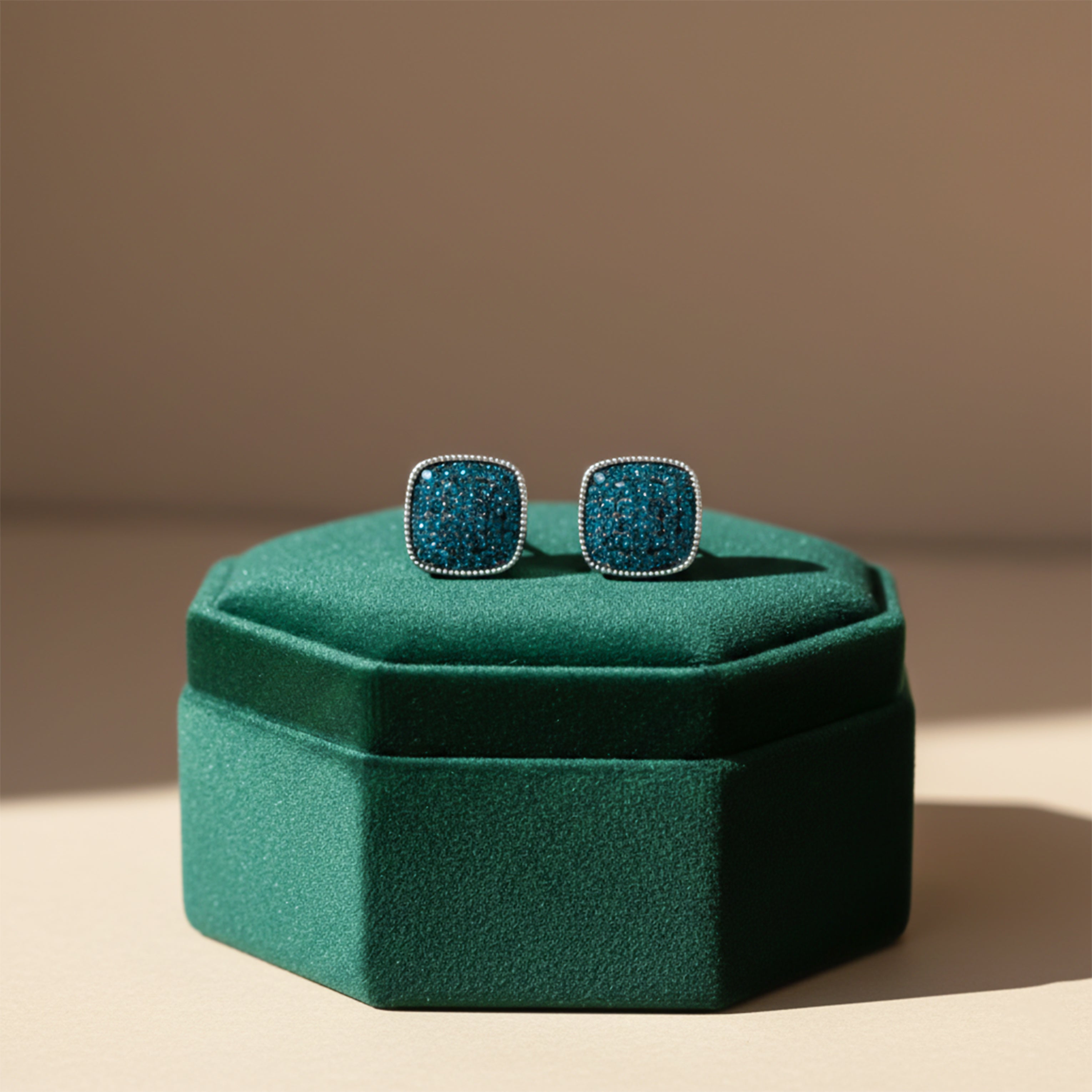 Midnight Blue Square Earrings GWE -114