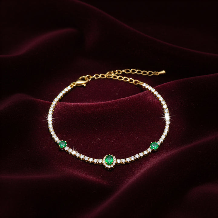 Emerald Grace Crystal Tennis Bracelet GWB -104