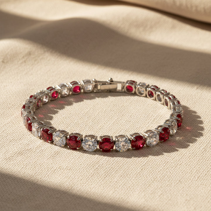 Ruby Radiance Crystal Tennis Bracelet GWB -67