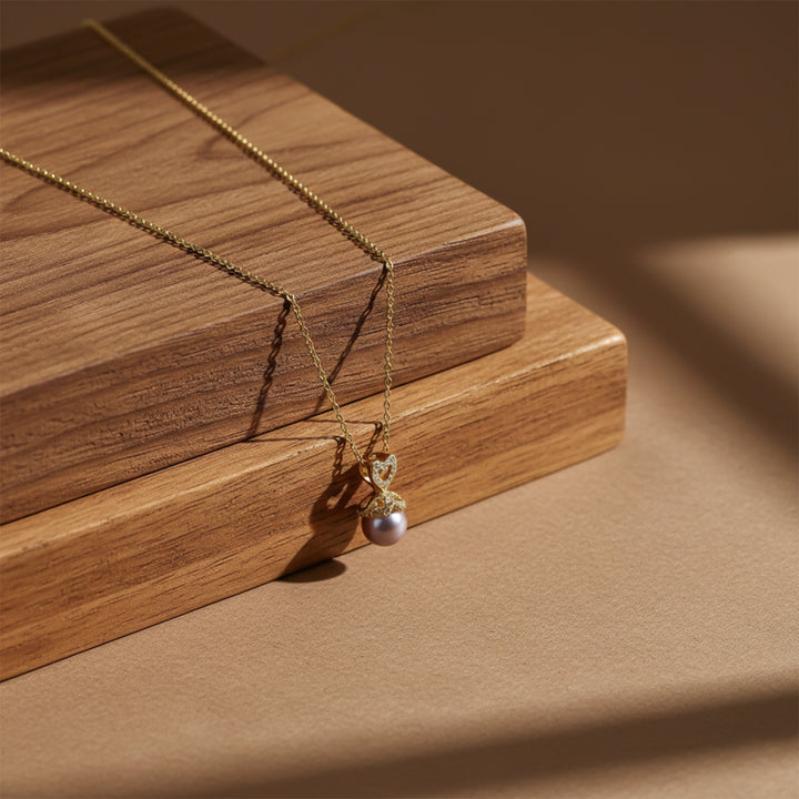 Minimalist Gold Pearl Necklace GWN -38