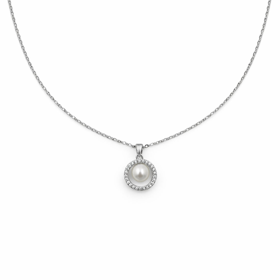 Crystal Circle Pearl Pendant GWN -58