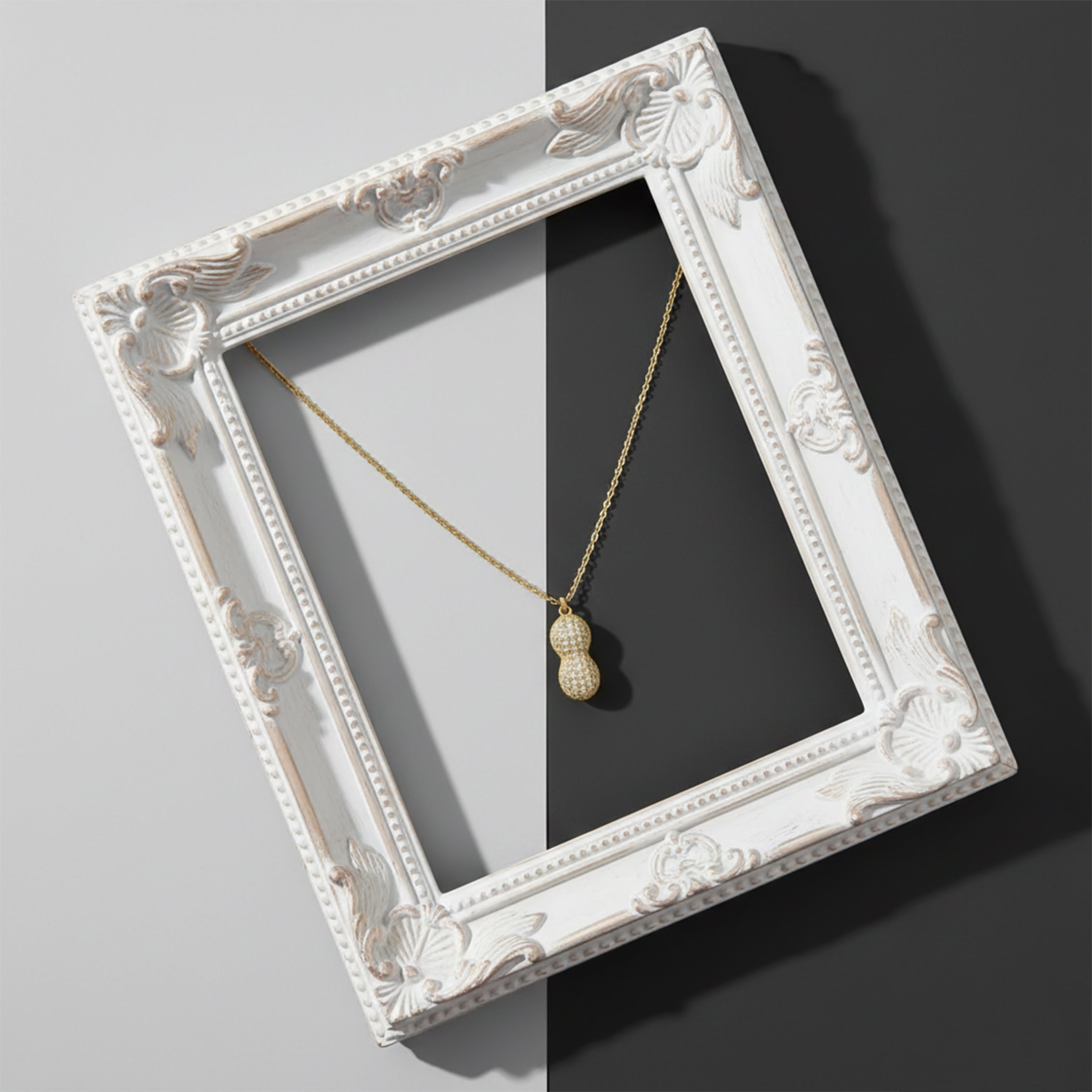 Elegant Gold Open Locket Necklace GWN -32