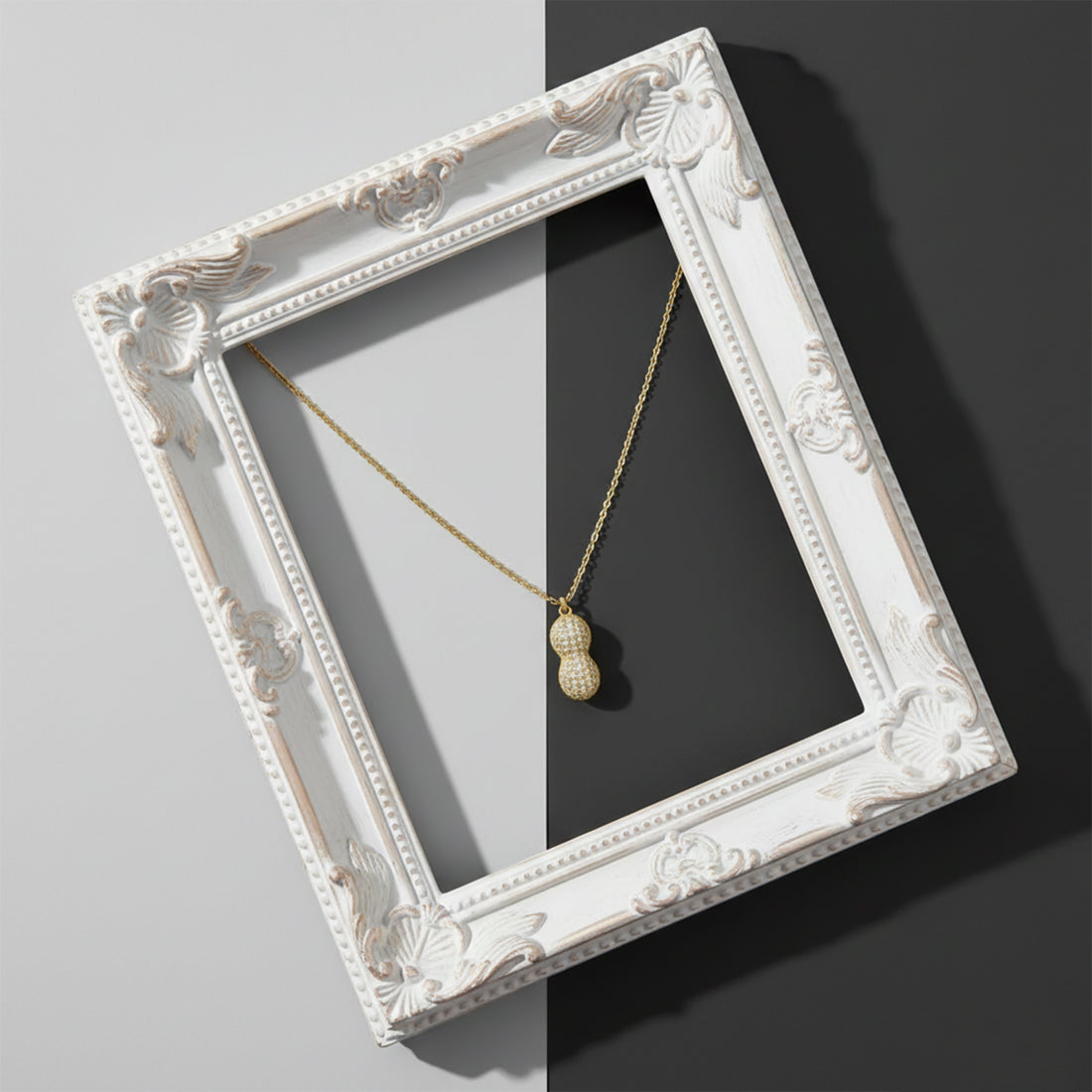 Elegant Gold Open Locket Necklace GWN -32