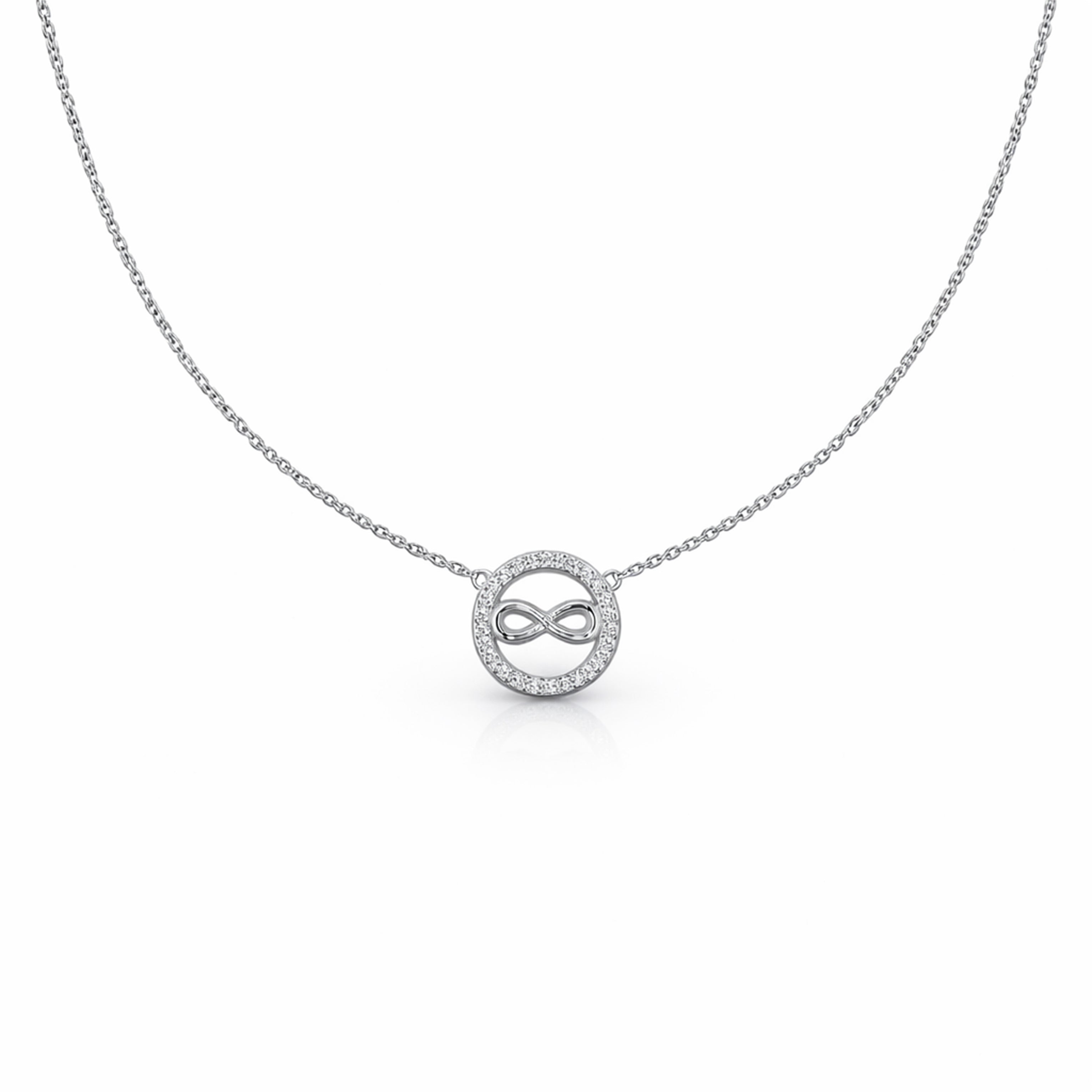 Elegant Silver Infinity Pendant GWN -49