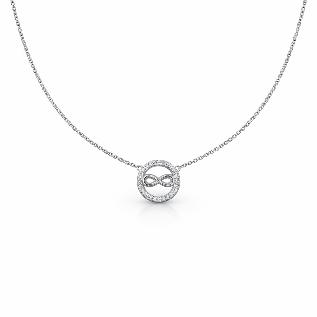 Elegant Silver Infinity Pendant GWN -49