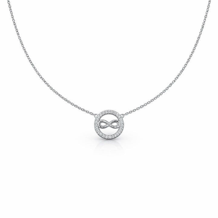 Elegant Silver Infinity Pendant GWN -49