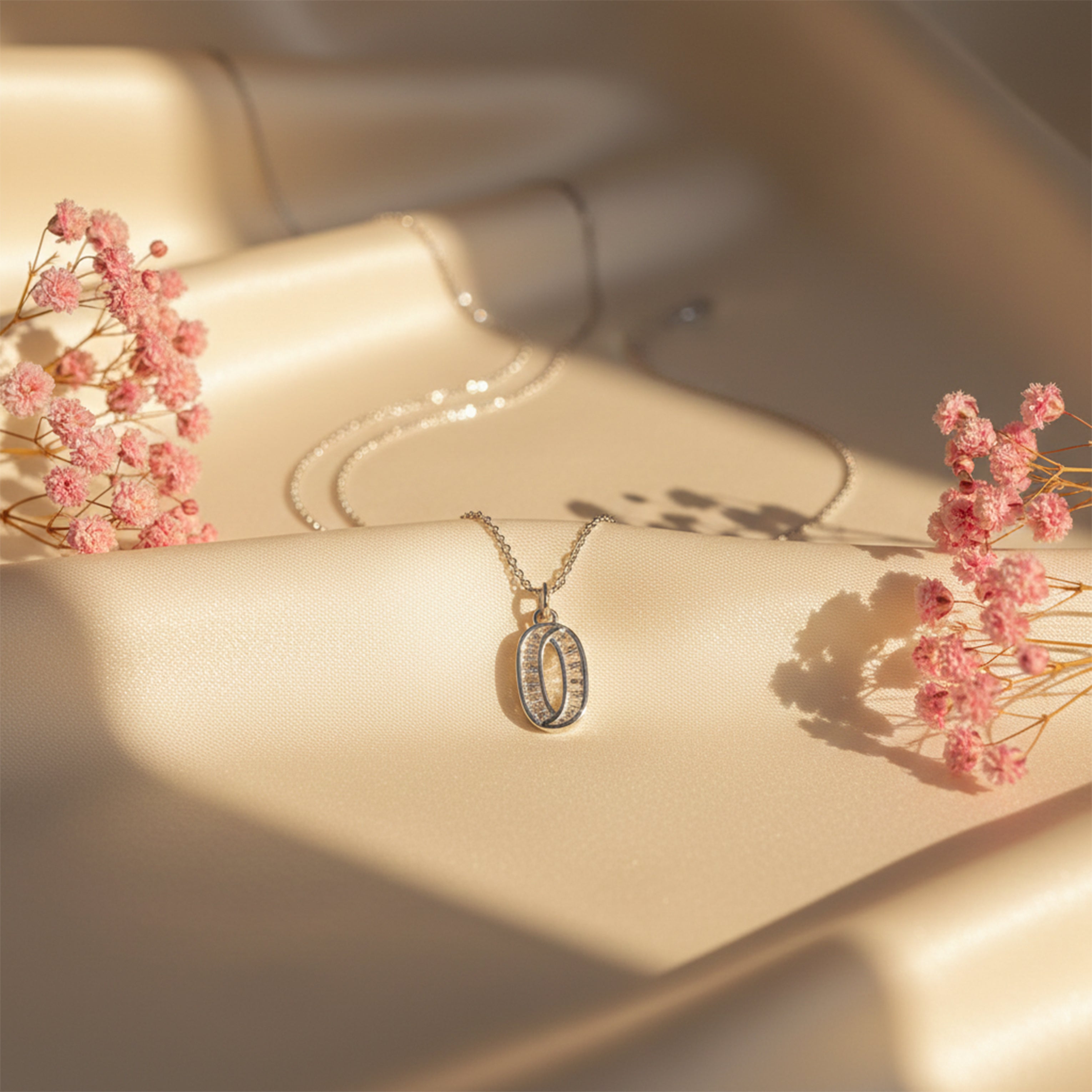 Silver Alphabet Letter Necklace GWN -45
