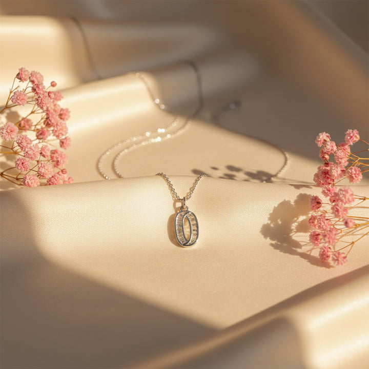 Silver Alphabet Letter Necklace GWN -45