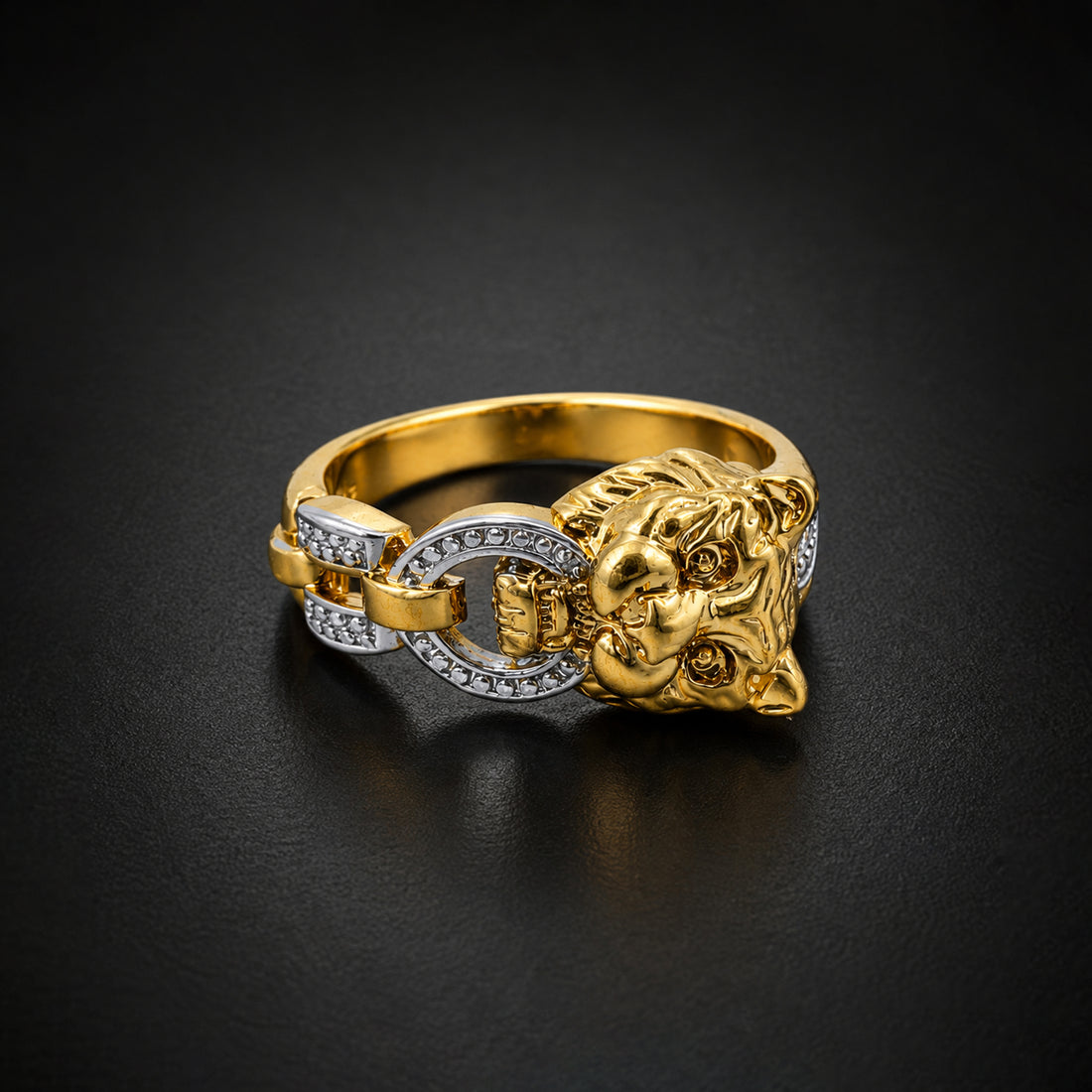 Regal Tiger Link Gold Statement Ring GMR -25