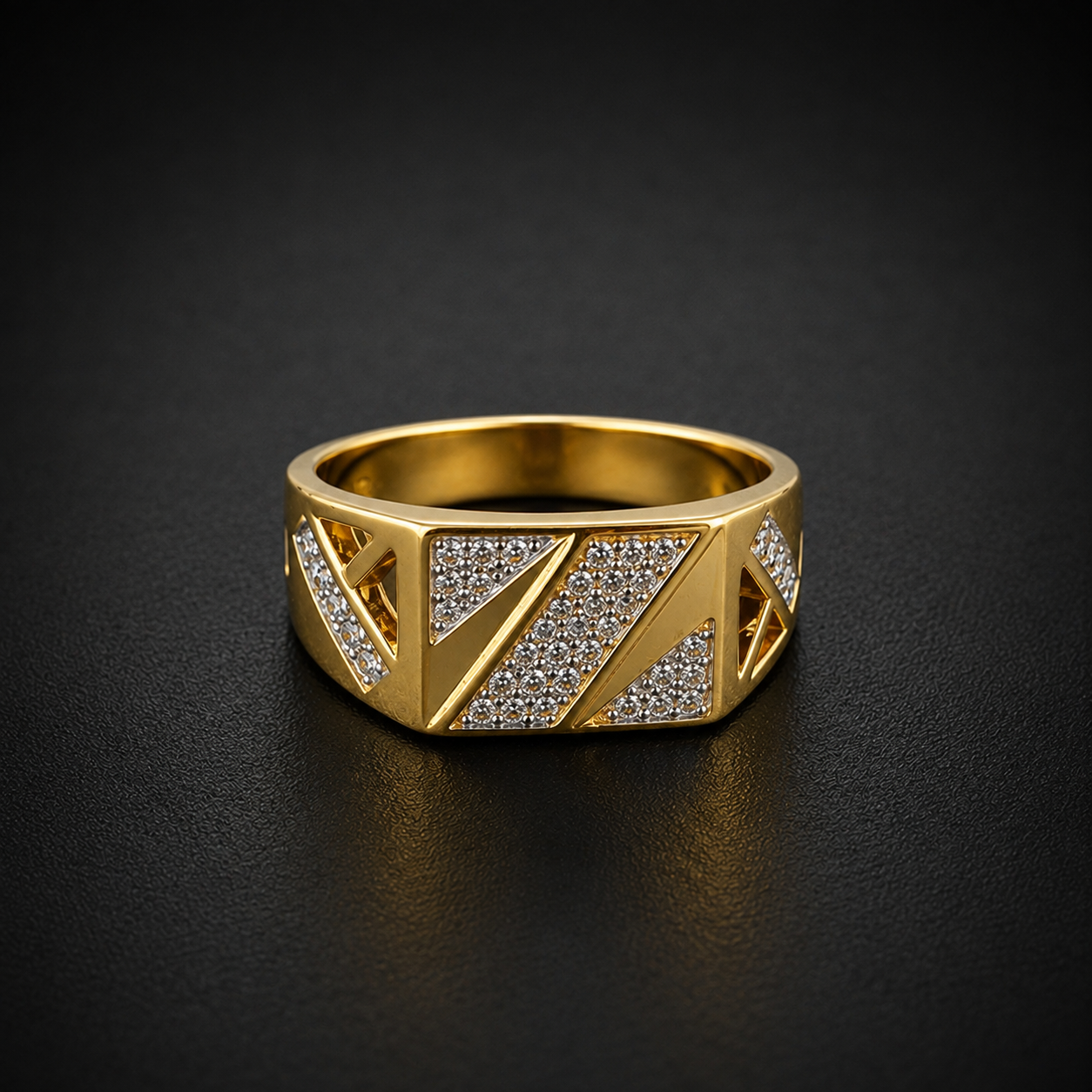 Golden Geo Mens Ring GMR -27