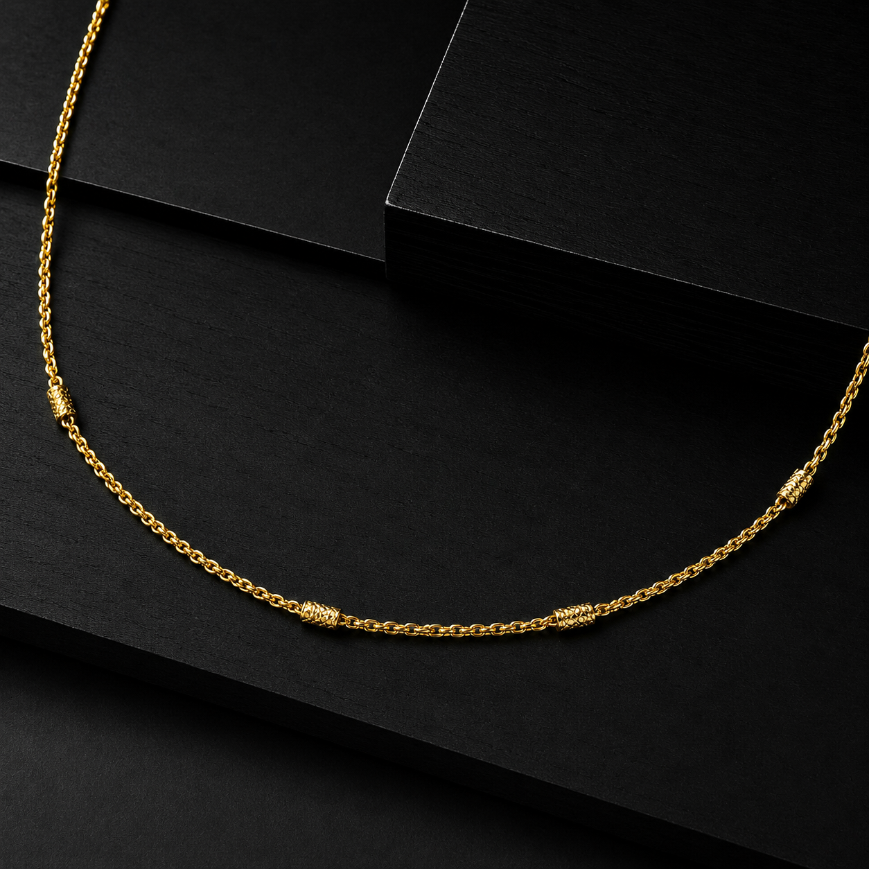 Gold Beaded Snake Chain GMC -35