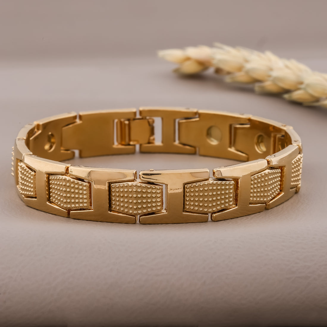 Aniket Gold Bracelet For Men - Ginostone