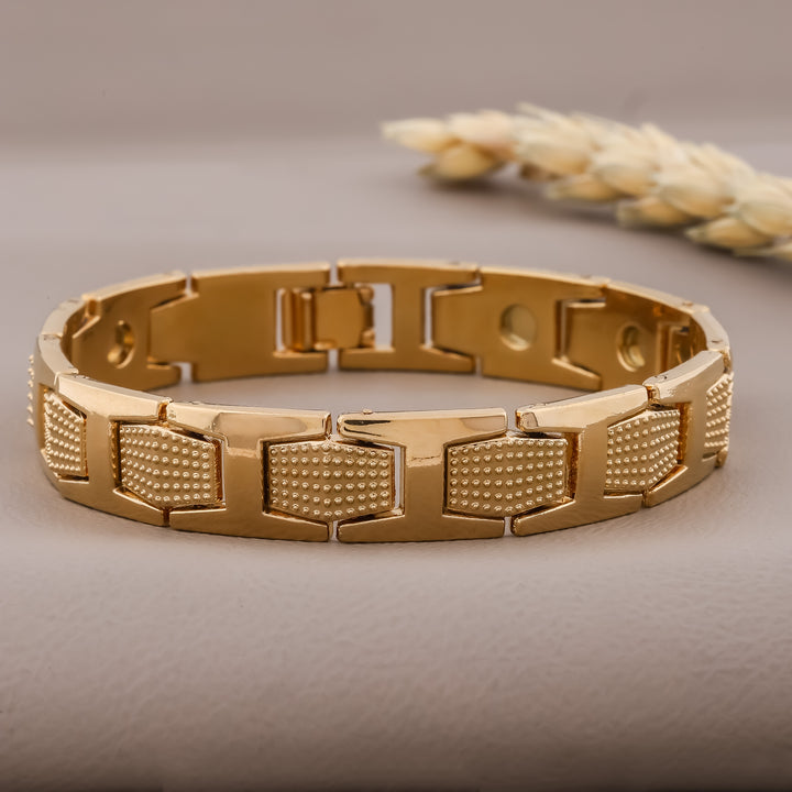 Aniket Gold Bracelet For Men - Ginostone