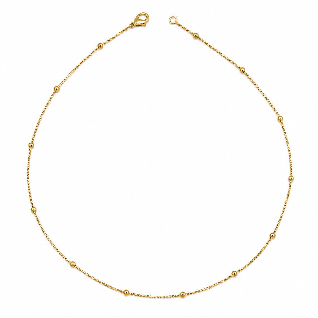 Gold Beaded Station chain GMC -53