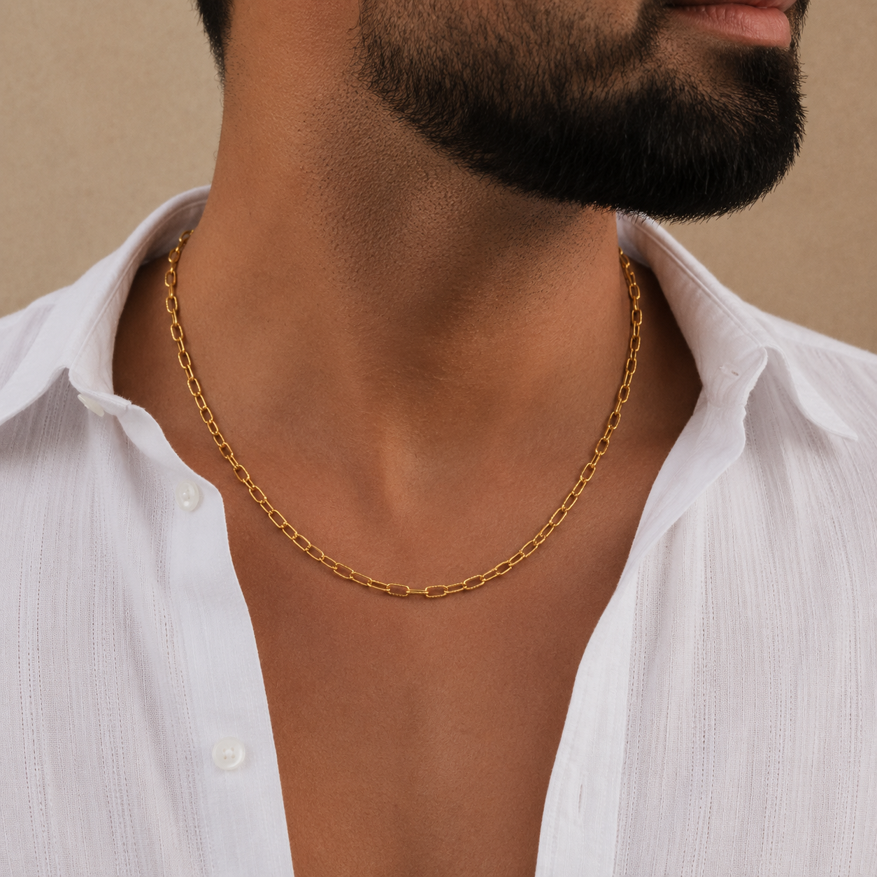 Gold Box Chain Necklace GMC -37
