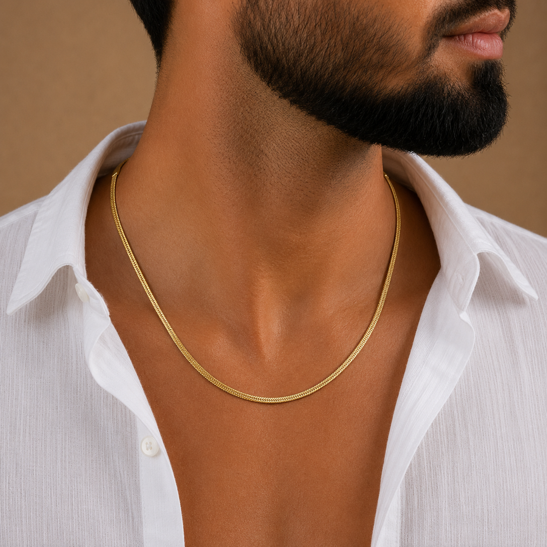 Gold Herringbone Chain GMC -34